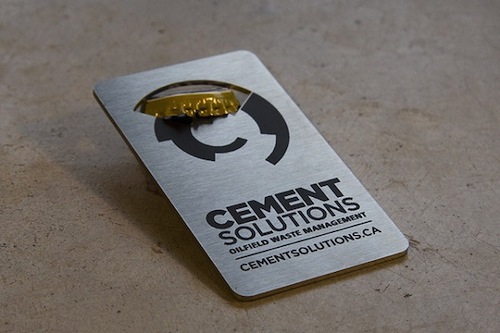 1. Cement Solutions Bottle Opener Card by FLIPP